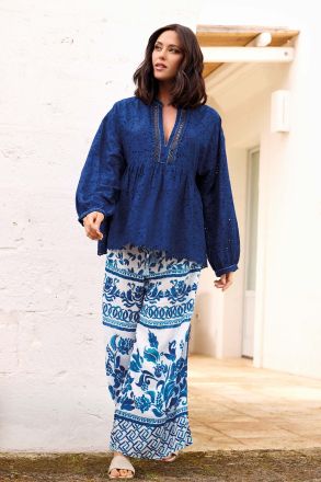 ДАМСКИ ТОП Ros DB26-017 СИНЬО DAVID