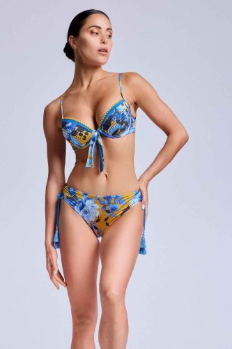 ДАМСКИ БАНСКИ PUSH-UP INDIGO FLOWER DA24-020 DAVID