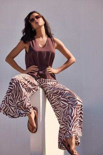 ДАМСКИ ТОП Nora DB26-004 КАФЯВО DAVID