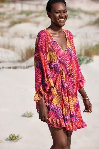 ЛЯТНА РОКЛЯ КАФТАН Azzurra VI26-041 VACANZE ITALIANE