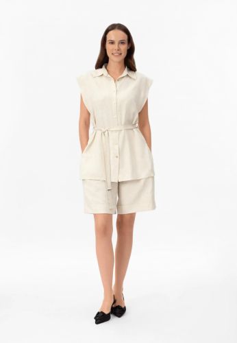 ДАМСКИ ЛЕНЕНЕН ПАНТАЛОН Shiny Linen BR26-01-LS MARC & ANDRE