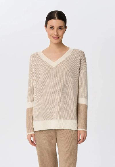 КАШМИРЕН ПУЛОВЕР Ribbed Rhythm W25-00CH0816 MARC & ANDRE