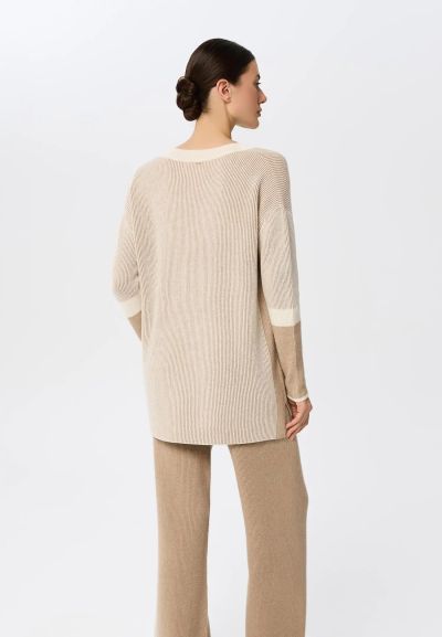 КАШМИРЕН ПУЛОВЕР Ribbed Rhythm W25-00CH0816 MARC & ANDRE