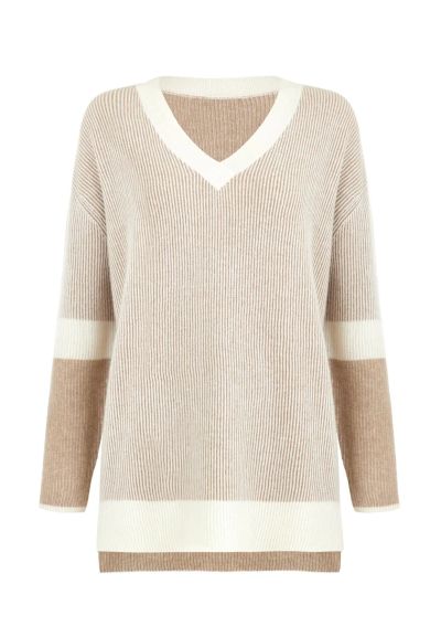 КАШМИРЕН ПУЛОВЕР Ribbed Rhythm W25-00CH0816 MARC & ANDRE