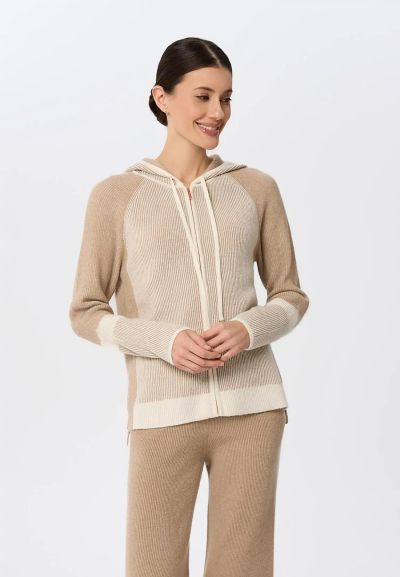 КАШМИРЕН СУИТЧЪР С ЦИП Ribbed RhythmW25-00CH0814 MARC & ANDRE