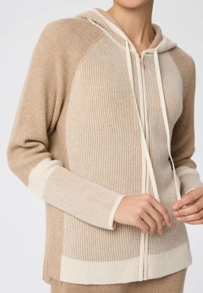 КАШМИРЕН СУИТЧЪР С ЦИП Ribbed RhythmW25-00CH0814 MARC & ANDRE