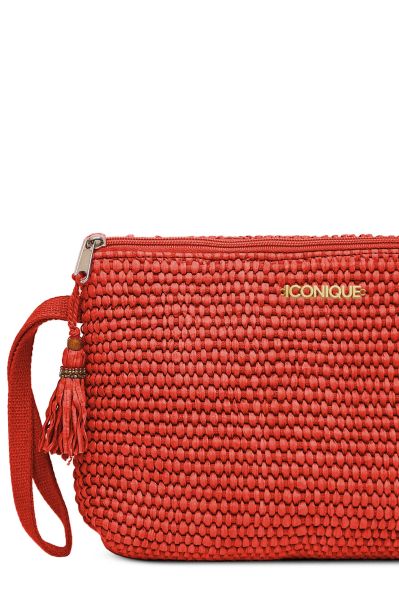 ДАМСКА ЛЯТНА ЧАНТА Dahlia IC26-B04 ЧЕРВЕНО ICONIQUE