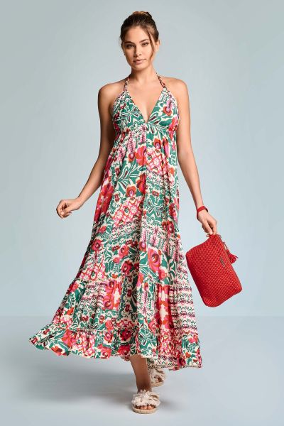 ДАМСКА ЛЯТНА ЧАНТА Dahlia IC26-B04 ЧЕРВЕНО ICONIQUE