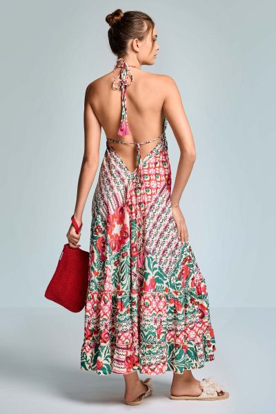 ДАМСКА ЛЯТНА ЧАНТА Dahlia IC26-B04 ЧЕРВЕНО ICONIQUE