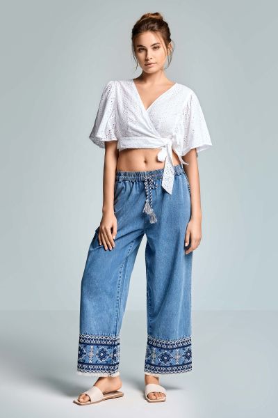 КРОП ТОП Ava IC26-026 БЯЛО ICONIQUE