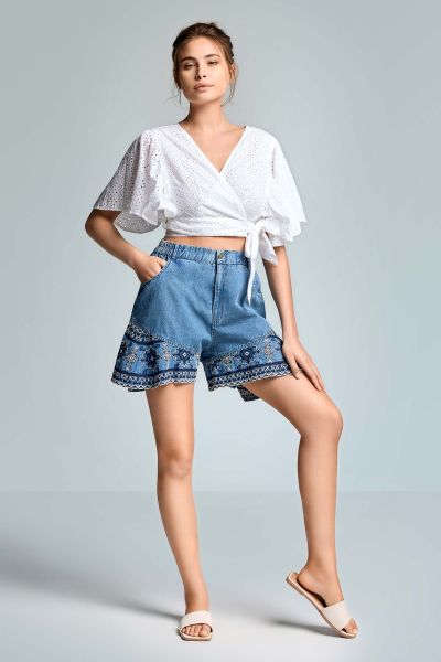 КРОП ТОП Ava IC26-026 БЯЛО ICONIQUE