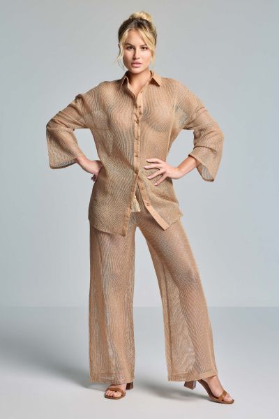 ЛЕТЕН ДАМСКИ ПАНТАЛОН Palazzo VI26-030 BRONZE VACANZE ITALIANE