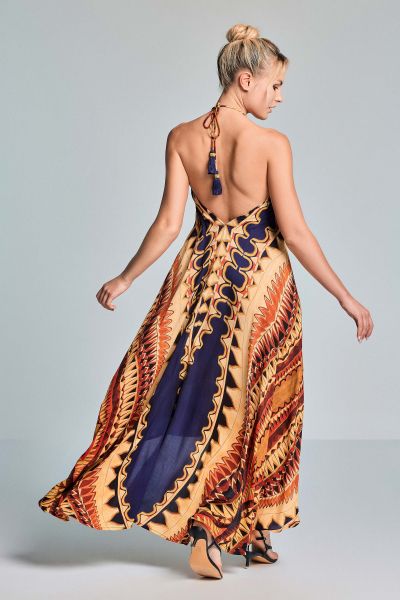 ЛЯТНА РОКЛЯ С ТЪНКИ ПРЕЗРАМКИ Ory VI26-065 VACANZE ITALIANE