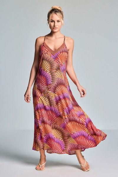 ЛЯТНА РОКЛЯ С ТЪНКИ ПРЕЗРАМКИ Elara VI26-043 VACANZE ITALIANE