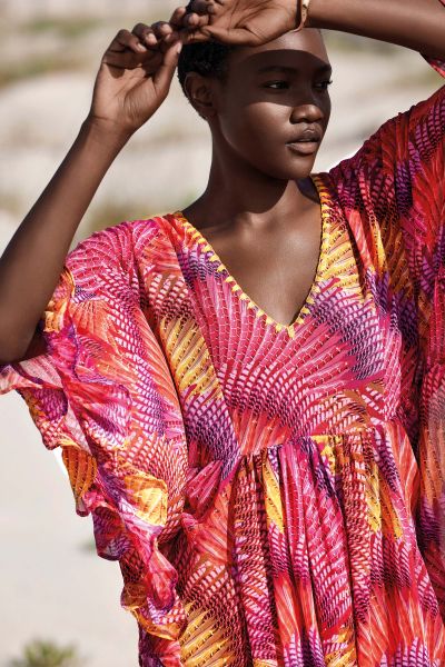 ЛЯТНА РОКЛЯ КАФТАН Azzurra VI26-041 VACANZE ITALIANE