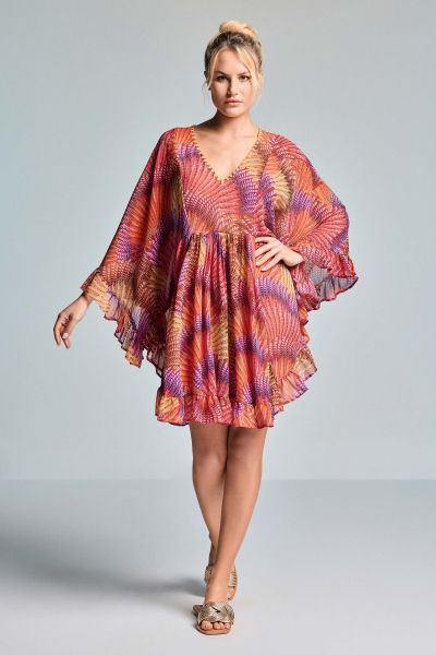 ЛЯТНА РОКЛЯ КАФТАН Azzurra VI26-041 VACANZE ITALIANE