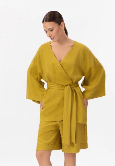 КИМОНО ЛЕН Shiny Linen BR26-02-SK MARC & ANDRE