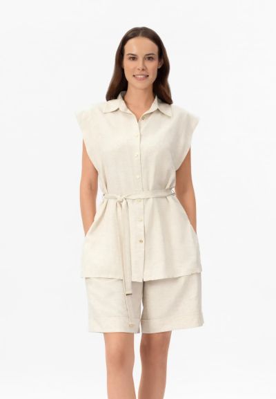 ДАМСКА ЛЕНЕНА РИЗА Shiny Linen BR26-01-LB MARC & ANDRE